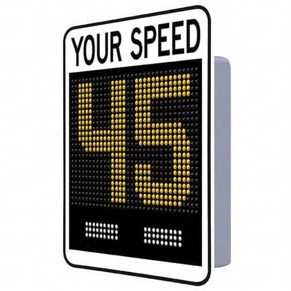 TAPCO - "Your Speed," 42" Wide x 30" High Aluminum Face/Polycarbonate Housing Speed Limit Sign - Exact Tooling