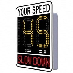 TAPCO - "Your Speed," 42" Wide x 30" High Aluminum Face/Polycarbonate Housing Speed Limit Sign - Exact Tooling