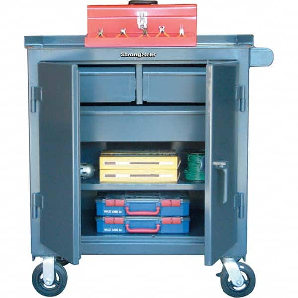 Strong Hold - Tool Storage Carts Type: Tool Cart Number of Drawers: 4 - Exact Tooling