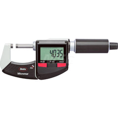 Mahr - Electronic Outside Micrometers; Type: Digital Outside Micrometer ; Minimum Measurement (Decimal Inch): 3 ; Minimum Measurement (mm): 75.00 ; Maximum Measurement (mm): 100 ; Thimble Type: Ratchet ; Calibrated: Yes - Exact Tooling