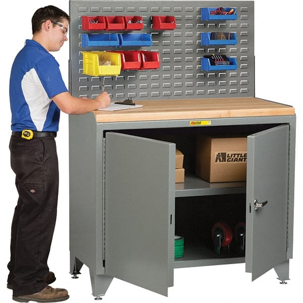 Little Giant - Stationary Workstations Type: Security Workstation Width (Inch): 36 - Exact Tooling