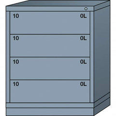 Lyon - 4 Drawer, Standard Mid-Range - Multiple Drawer Access Cabinet - Steel, 30" Wide x 28-1/4" Deep x 37-15/79" High, Dove Gray - Exact Tooling