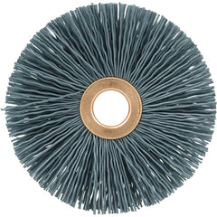3″ Small Diameter Nylox Wheel Brush, .022/120SC Crimped Fill, 1/2″ Arbor Hole - Exact Tooling