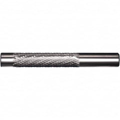 Precision Twist Drill - 1/8" Cut Diam, 1/8" Shank Diam, Carbide Double Cut Cylinder Burr with Pilot - Exact Tooling
