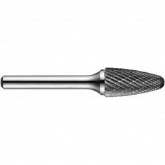 Precision Twist Drill - 1/4" Cut Diam, 1/8" Shank Diam, Carbide Aluma Cut Tree Burr with Radius - Exact Tooling