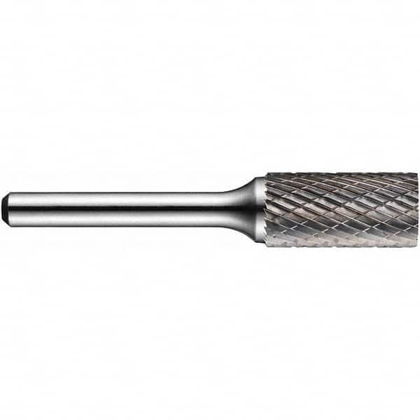 Precision Twist Drill - 1/2" Cut Diam, 1/4" Shank Diam, Carbide Double Cut Cylinder Burr - Exact Tooling