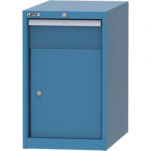 LISTA - 1 Drawer, 45 Compartment Bright Blue Steel Modular Storage Cabinet - Exact Tooling