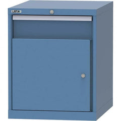LISTA - 1 Drawer, 99 Compartment Bright Blue Steel Modular Storage Cabinet - Exact Tooling