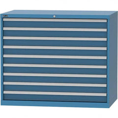 LISTA - 9 Drawer, 99 Compartment Red Steel Modular Storage Cabinet - Exact Tooling