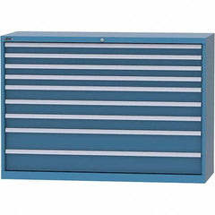 LISTA - 9 Drawer, 84 Compartment Bright Blue Steel Modular Storage Cabinet - Exact Tooling