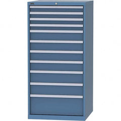 LISTA - 11 Drawer, 124 Compartment Bright Blue Steel Modular Storage Cabinet - Exact Tooling