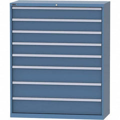 LISTA - 8 Drawer, 99 Compartment Bright Blue Steel Modular Storage Cabinet - Exact Tooling