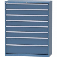 LISTA - 8 Drawer, 99 Compartment Bright Blue Steel Modular Storage Cabinet - Exact Tooling