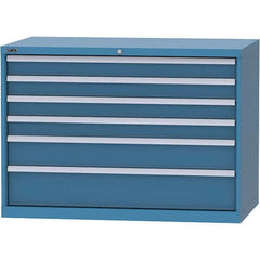 LISTA - 6 Drawer, 99 Compartment Red Steel Modular Storage Cabinet - Exact Tooling