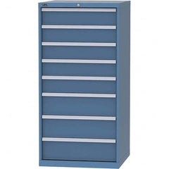 LISTA - 8 Drawer, 45 Compartment Bright Blue Steel Modular Storage Cabinet - Exact Tooling