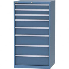 LISTA - 8 Drawer, 45 Compartment Bright Blue Steel Modular Storage Cabinet - Exact Tooling