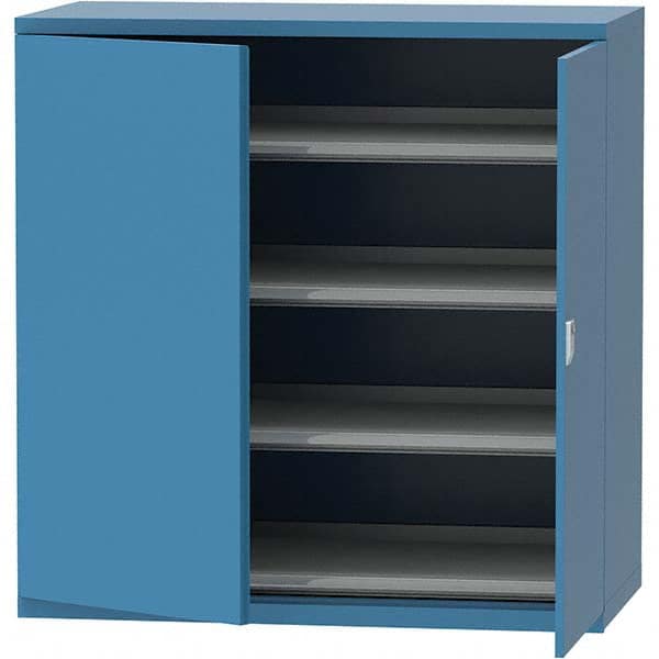 LISTA - 84 Compartment Bright Blue Steel Modular Storage Cabinet - Exact Tooling