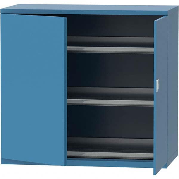 LISTA - 84 Compartment Bright Blue Steel Modular Storage Cabinet - Exact Tooling