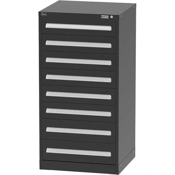 Vidmar - 8 Drawer Black Steel Modular Storage Cabinet - Exact Tooling
