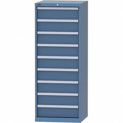 LISTA - 9 Drawer, 84 Compartment Bright Blue Steel Modular Storage Cabinet - Exact Tooling