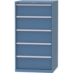 LISTA - 5 Drawer, 45 Compartment Bright Blue Steel Modular Storage Cabinet - Exact Tooling