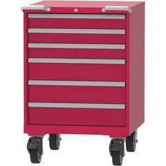LISTA - 6 Drawer, 45 Compartment Red Steel Modular Storage Cabinet - Exact Tooling