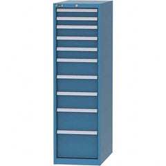 LISTA - 10 Drawer, 45 Compartment Bright Blue Steel Modular Storage Cabinet - Exact Tooling
