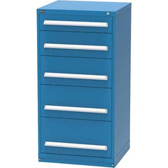 Vidmar - 5 Drawer, 124 Compartment Bright Blue Steel Modular Storage Cabinet - Exact Tooling