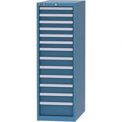 LISTA - 13 Drawer, 45 Compartment Bright Blue Steel Modular Storage Cabinet - Exact Tooling