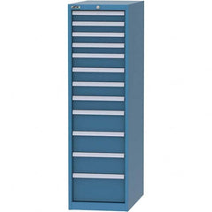LISTA - 12 Drawer, 45 Compartment Bright Blue Steel Modular Storage Cabinet - Exact Tooling