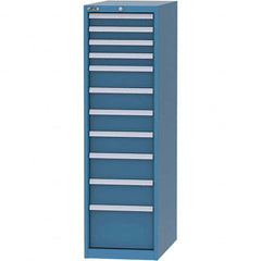 LISTA - 11 Drawer, 45 Compartment Bright Blue Steel Modular Storage Cabinet - Exact Tooling
