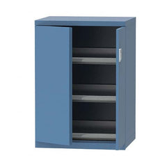 LISTA - 7 Drawer, 124 Compartment Bright Blue Steel Modular Storage Cabinet - Exact Tooling