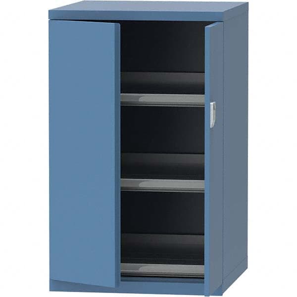 LISTA - 45 Compartment Bright Blue Steel Modular Storage Cabinet - Exact Tooling