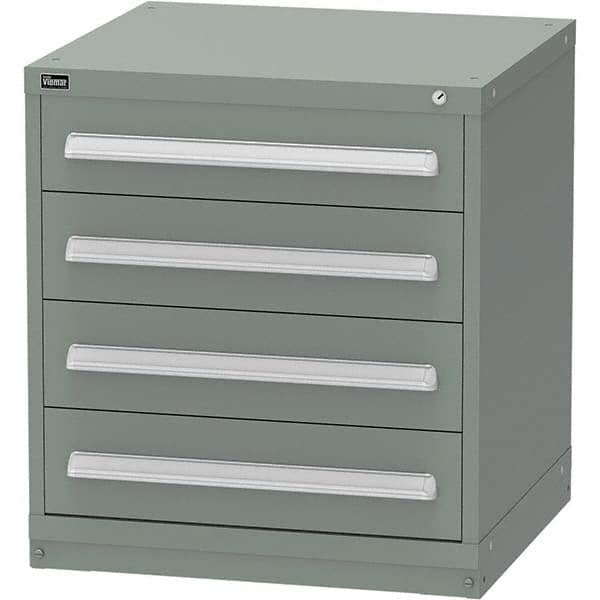 Vidmar - 4 Drawer Vidmar Green Steel Modular Storage Cabinet - Exact Tooling