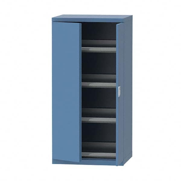 LISTA - 124 Compartment Bright Blue Steel Modular Storage Cabinet - Exact Tooling
