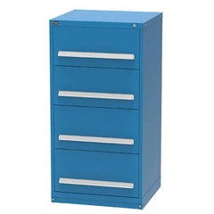 Vidmar - 4 Drawer Bright Blue Steel Modular Storage Cabinet - Exact Tooling