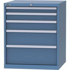 LISTA - 5 Drawer, 45 Compartment Bright Blue Steel Modular Storage Cabinet - Exact Tooling