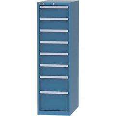 LISTA - 8 Drawer, 45 Compartment Bright Blue Steel Modular Storage Cabinet - Exact Tooling