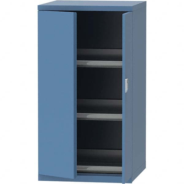 LISTA - 45 Compartment Bright Blue Steel Modular Storage Cabinet - Exact Tooling