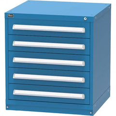 Vidmar - 5 Drawer, 344 Compartment Bright Blue Steel Modular Storage Cabinet - Exact Tooling