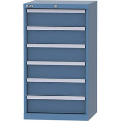LISTA - 6 Drawer, 84 Compartment Bright Blue Steel Modular Storage Cabinet - Exact Tooling