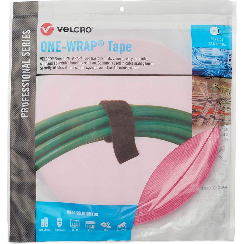 Velcro Brand - Cable Ties; Cable Tie Type: Reusable Cable Tie ; Material: Hook and Loop ; Color: Erica Violet ; Overall Length (Feet): 75 ; Overall Length (Decimal Inch): 300.00000 ; Maximum Bundle Diameter (Inch): 0.5 - Exact Tooling