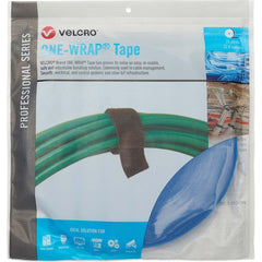 Velcro Brand - Cable Ties; Cable Tie Type: Reusable Cable Tie ; Material: Hook and Loop ; Color: Blue ; Overall Length (Feet): 75 ; Overall Length (Decimal Inch): 300.00000 ; Maximum Bundle Diameter (Inch): 0.75 - Exact Tooling