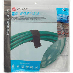 Velcro Brand - Cable Ties; Cable Tie Type: Reusable Cable Tie ; Material: Hook and Loop ; Color: Green ; Overall Length (Feet): 75 ; Overall Length (Decimal Inch): 300.00000 ; Maximum Bundle Diameter (Inch): 0.75 - Exact Tooling