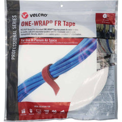 Velcro Brand - Cable Ties; Cable Tie Type: Reusable Cable Tie ; Material: Hook and Loop ; Color: FR White ; Overall Length (Feet): 75 ; Overall Length (Decimal Inch): 300.00000 ; Maximum Bundle Diameter (Inch): 0.75 - Exact Tooling