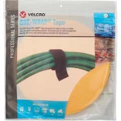 Velcro Brand - Cable Ties; Cable Tie Type: Reusable Cable Tie ; Material: Hook and Loop ; Color: Yellow ; Overall Length (Feet): 75 ; Overall Length (Decimal Inch): 300.00000 ; Maximum Bundle Diameter (Inch): 0.75 - Exact Tooling
