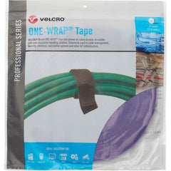 Velcro Brand - Cable Ties; Cable Tie Type: Reusable Cable Tie ; Material: Hook and Loop ; Color: Purple ; Overall Length (Feet): 75 ; Overall Length (Decimal Inch): 300.00000 ; Maximum Bundle Diameter (Inch): 0.5 - Exact Tooling