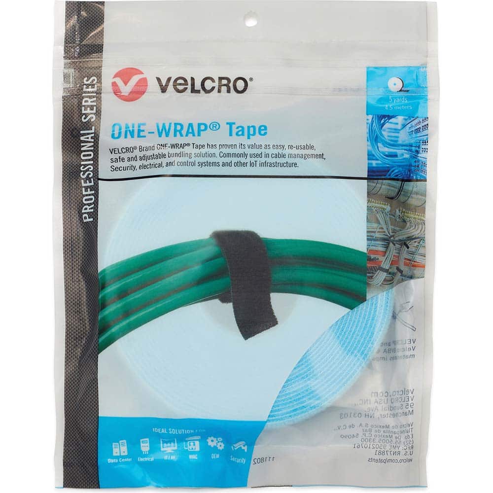 Velcro Brand - Cable Ties; Cable Tie Type: Reusable Cable Tie ; Material: Hook and Loop ; Color: Fiber Optic Teal ; Overall Length (Feet): 15 ; Overall Length (Decimal Inch): 180.00000 ; Maximum Bundle Diameter (Inch): 0.75 - Exact Tooling