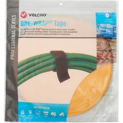Velcro Brand - Cable Ties; Cable Tie Type: Reusable Cable Tie ; Material: Hook and Loop ; Color: Yellow ; Overall Length (Feet): 75 ; Overall Length (Decimal Inch): 300.00000 ; Maximum Bundle Diameter (Inch): 0.5 - Exact Tooling