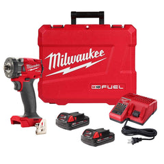 Milwaukee Tool - Cordless Impact Wrenches & Ratchets Voltage: 18.00 Drive Size (Inch): 3/8 - Exact Tooling